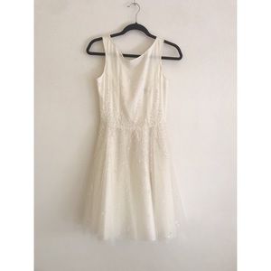 Sue Wong Nocturne White Beaded Formal Dress Sz 6